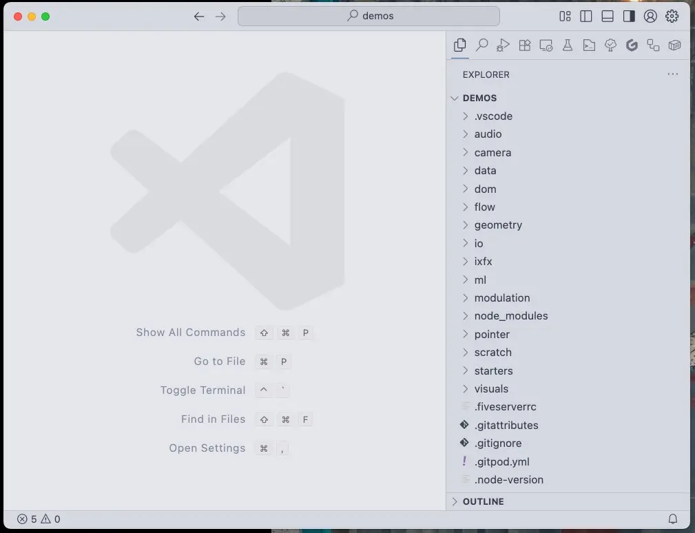 VS Code startup